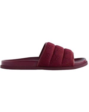 Gucci Gg Monogram Slides - Rot