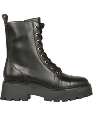 Michael Kors Schoenen ,Zwart ,Leer Blake Bootie Veterboots Met Veters