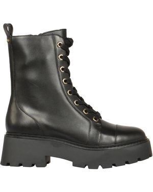 Michael Kors Blake Bootie Combat Boots - Black