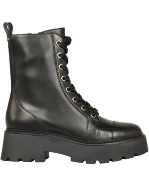 Michael Kors Blake Bootie Combat Boots - Black