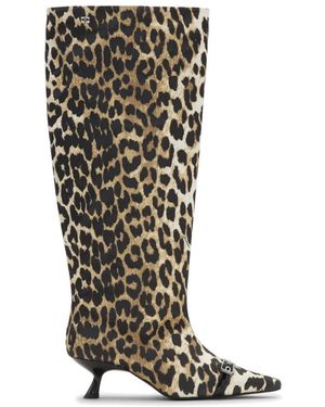 Ganni Heeled Boots - Brown
