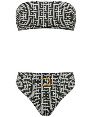 Balmain Zweiteiliger Badeanzug - Grau