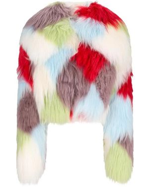 Blumarine Faux Fur & Shearling Jackets - White
