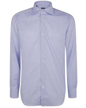 Barba Napoli Overhemden ,Blauw ,Classic Operatino Shirt