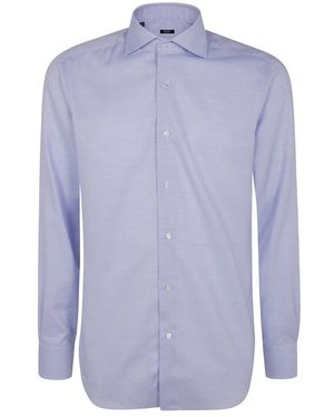 Barba Napoli Overhemden ,Blauw ,Classic Operatino Shirt