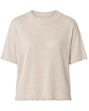 Roy Rogers Maglia Girocollo Damage Lurex - Natur