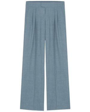 MASSCOB Maßgeschneiderte Wollhose Mit Vorderfalten - Blau