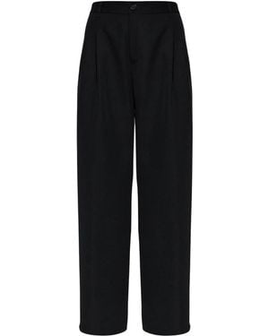 Jil Sander Broeken ,Zwart ,Katoen Wool Gabardine Broeken