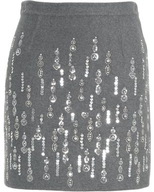 SOLOTRE M1F0163 Mini Rok - Grijs