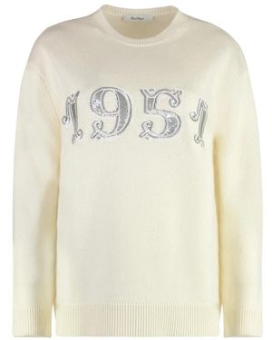Max Mara Round-Neck Knitwear - White