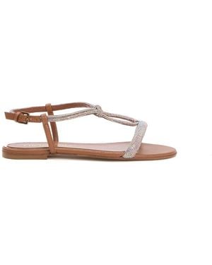 Ninalilou Flat Sandals - Marrone