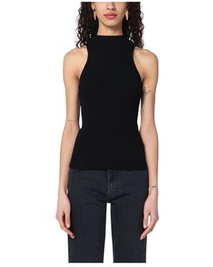 Roberto Collina Sleeveless Tops - Black