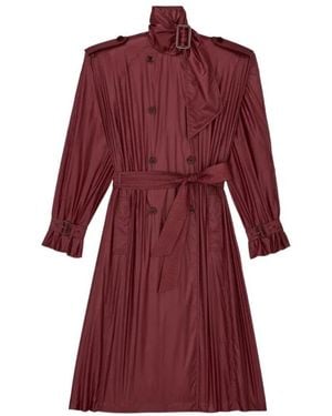 Saint Laurent Trench Coats - Rojo