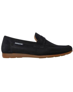 Mephisto Dunkelblaue wildleder mokassin - Schwarz