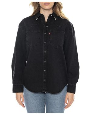 Levi's Overhemden ,Zwart ,Katoen Klassiek Western Overhemd
