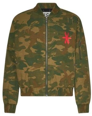 RICHMOND Jassen ,Veelkleurig ,Camouflage Bomber Jacket - Groen