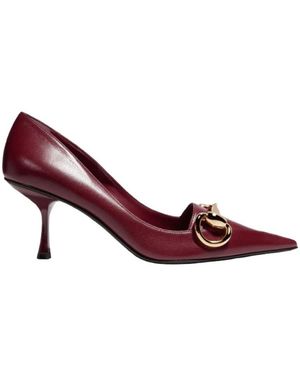 Gucci Schoenen ,Rood ,Leer Boulevard Pomp
