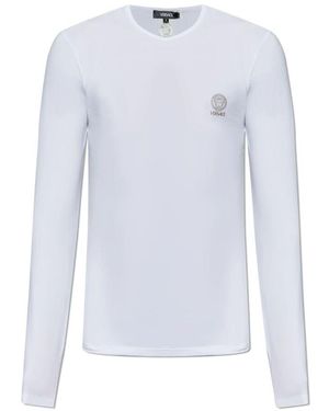 Versace T-shirt mit logo - Blau