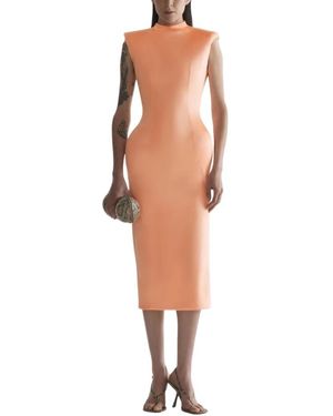 Mugler Hourglass Kleid - Orange