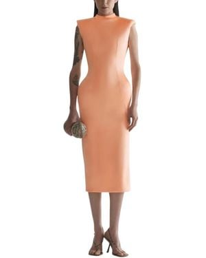 Mugler Kleedjes ,Oranje ,Hourglass Dress