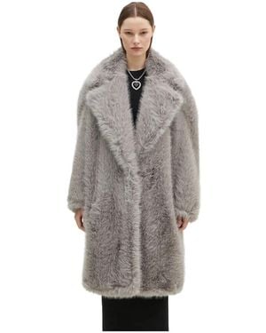 Sportmax Single-Breasted Coats - Gris