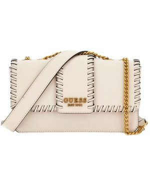 Guess Libera Convertible Crossbody Flap - Natur