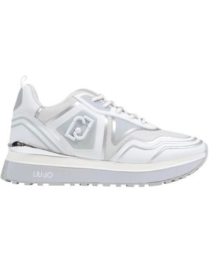 Liu Jo White Artificial Leather Chunky Trainers
