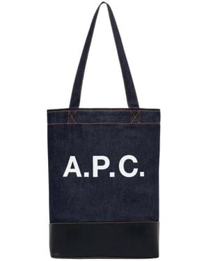A.P.C. Tote Bags - Bleu