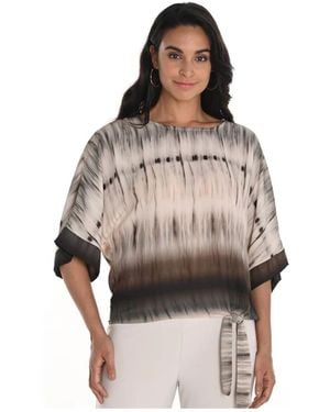 FRANK LYMAN Braune Bluse Mit Knotendetail