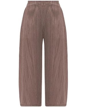 Issey Miyake Cropped Trousers - Marron