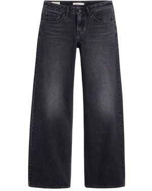 Levi's Jeans ,Zwart ,Katoen Low Loose Jeans - Blauw