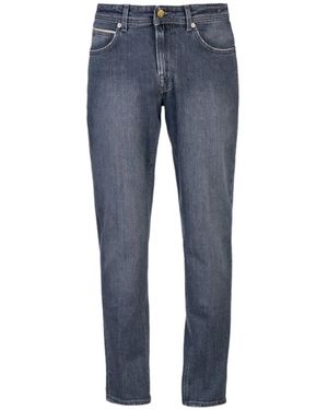 BRIGLIA Jeans ,Grijs ,Grijze Jeans Met Logopatch - Blauw