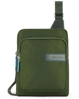 Piquadro Cross Body Messenger - Green