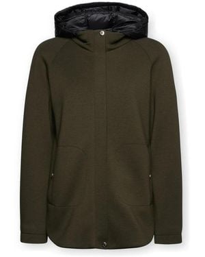 Elena Miro Hooded Scuba Parka - Groen