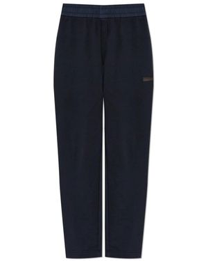 Moncler Broeken ,Blauw ,Katoen Trainingsbroeken With Logo