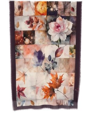 D'Aniello Accessoires ,Veelkleurig ,Mika 8019W Stole - Bruin
