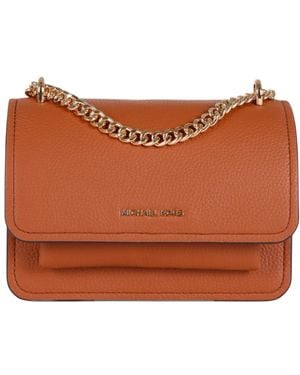 Michael Kors Gestructureerde Leren Schoudertas - Bruin