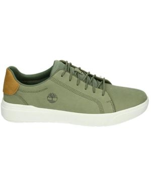 Timberland Grüne Leder- Und Wildleder-Freizeitschuhe