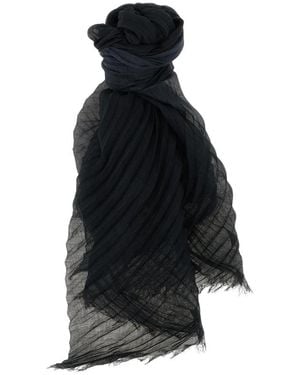 Issey Miyake Gefalteter Musselintuch-Schal - Schwarz