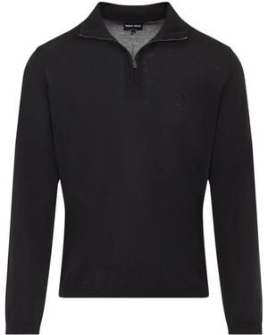 Giorgio Armani V-Neck Knitwear - Nero