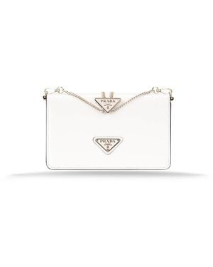 Prada Tassen ,Wit ,Leer Cross Body Bags