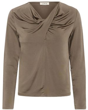 Soaked In Luxury Twisted Tee Top Met Knoopdetail - Groen