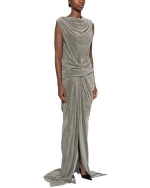Rick Owens Draped Cowl Neck Gown - Braun