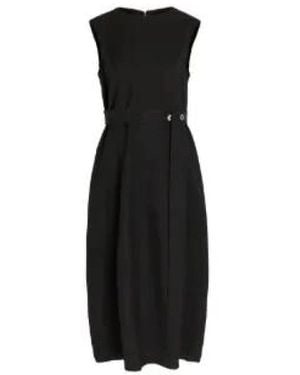Studio Nicholson Wold Leinenkleid - Schwarz