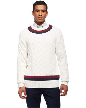 Brooks Brothers Supima Baumwolle Kabel Tennis Pullover - Weiß