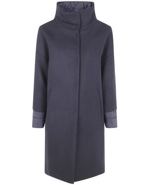 Herno Single-Breasted Coats - Blu