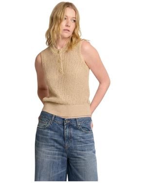 Kocca Truien & Vesten ,Chique Gebreide Top - Blauw
