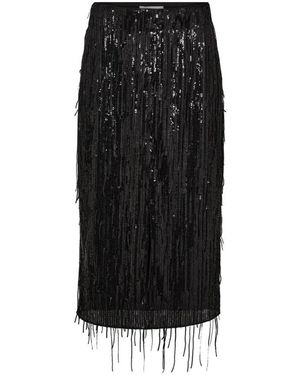 co'couture Pailletten Bleistiftrock - Schwarz