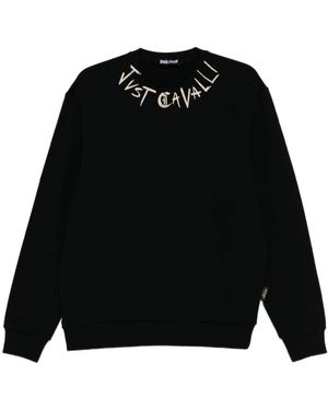 Just Cavalli Hoodies & Sweatvesten ,Zwart ,Sweatshirts