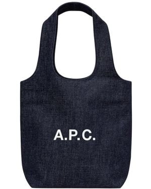 A.P.C. Tote Bags - Bleu